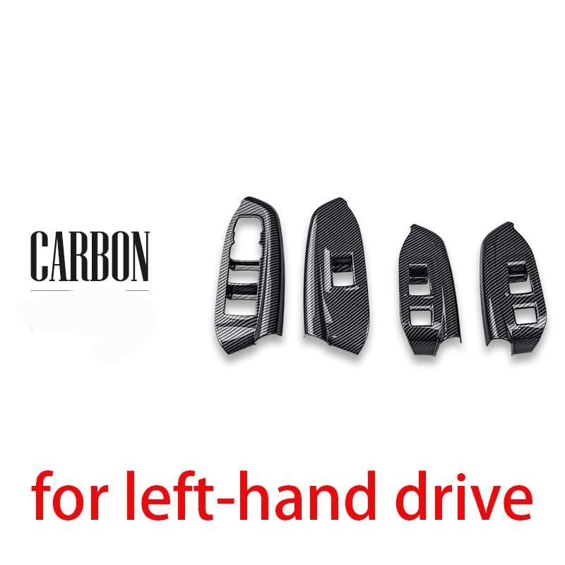 Auto Interior Accessories Window Control Button Trim Panel Door Handle Decorative Strip ABS For Chevrolet Trailblazer -2025 LHD For Carbon Fiber