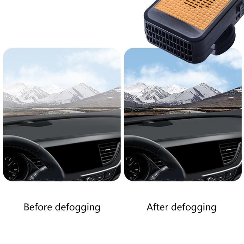 12V 200W Portable Car Heater Rapid Heating Dryer Windshield Defroster Hot Fan Warmer Air Blower Electric Window Demister