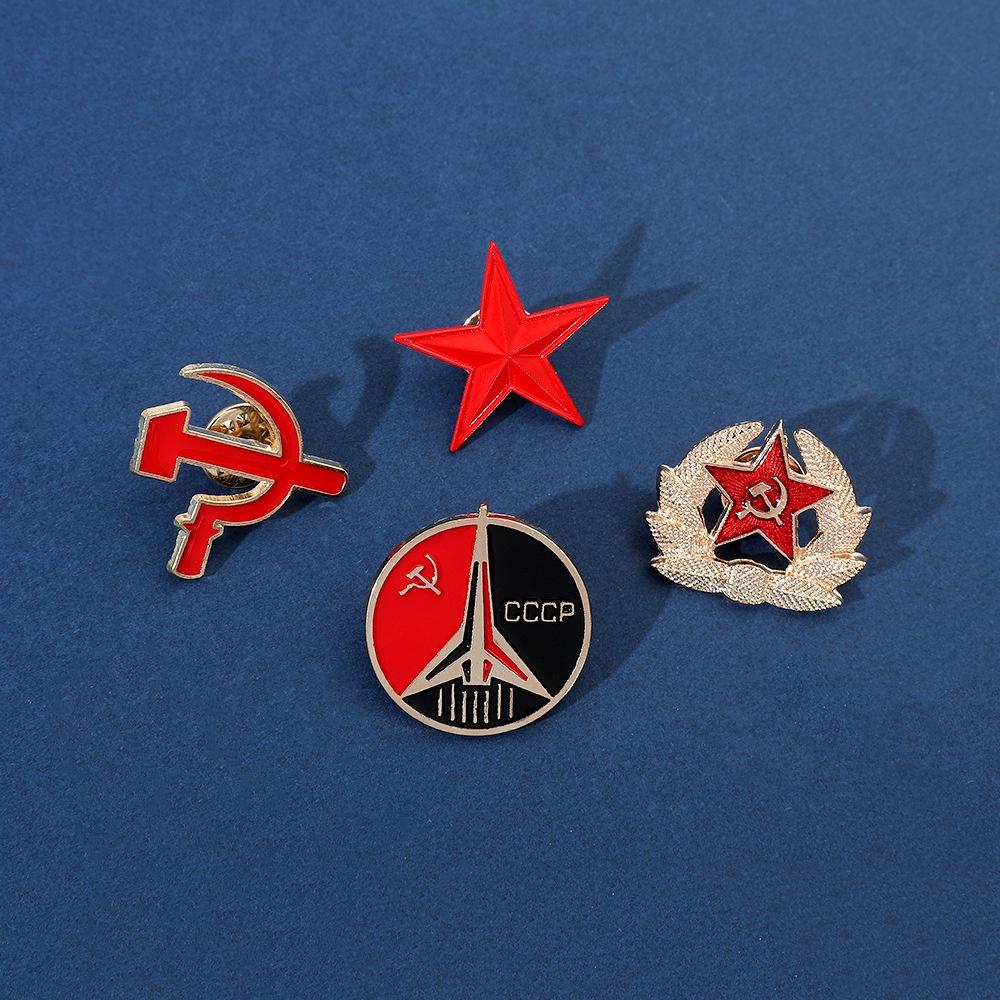 Pin Communist Fashionable Cartoon Character Alloy Brooch Metal Accessory