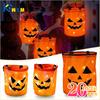 1-20PC LED Halloween Pumpkin Basket Light Up Candy Tote Bag for Kids Trick or Treat Party Gift Bucket for Holiday Decoration Use