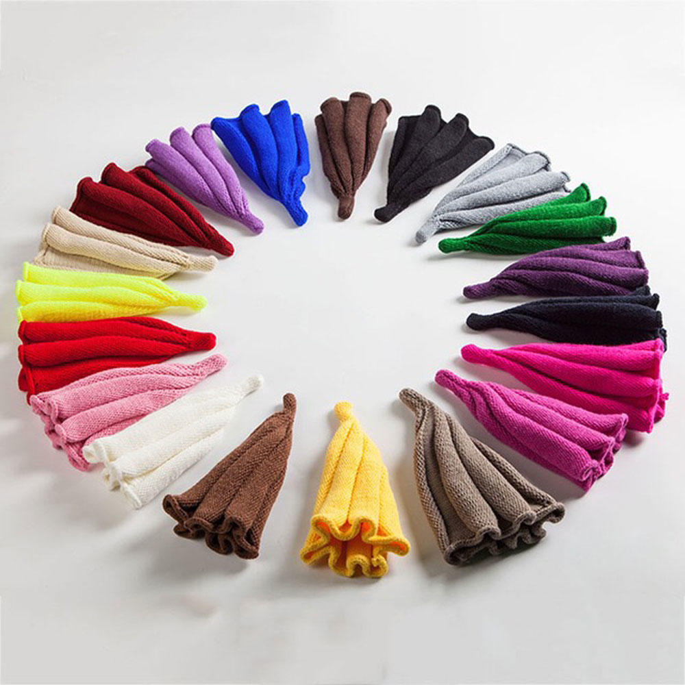 Funny Warm Winter Beanie Knitted Wool Windmill Caps Twisted Flower Pointed Hats