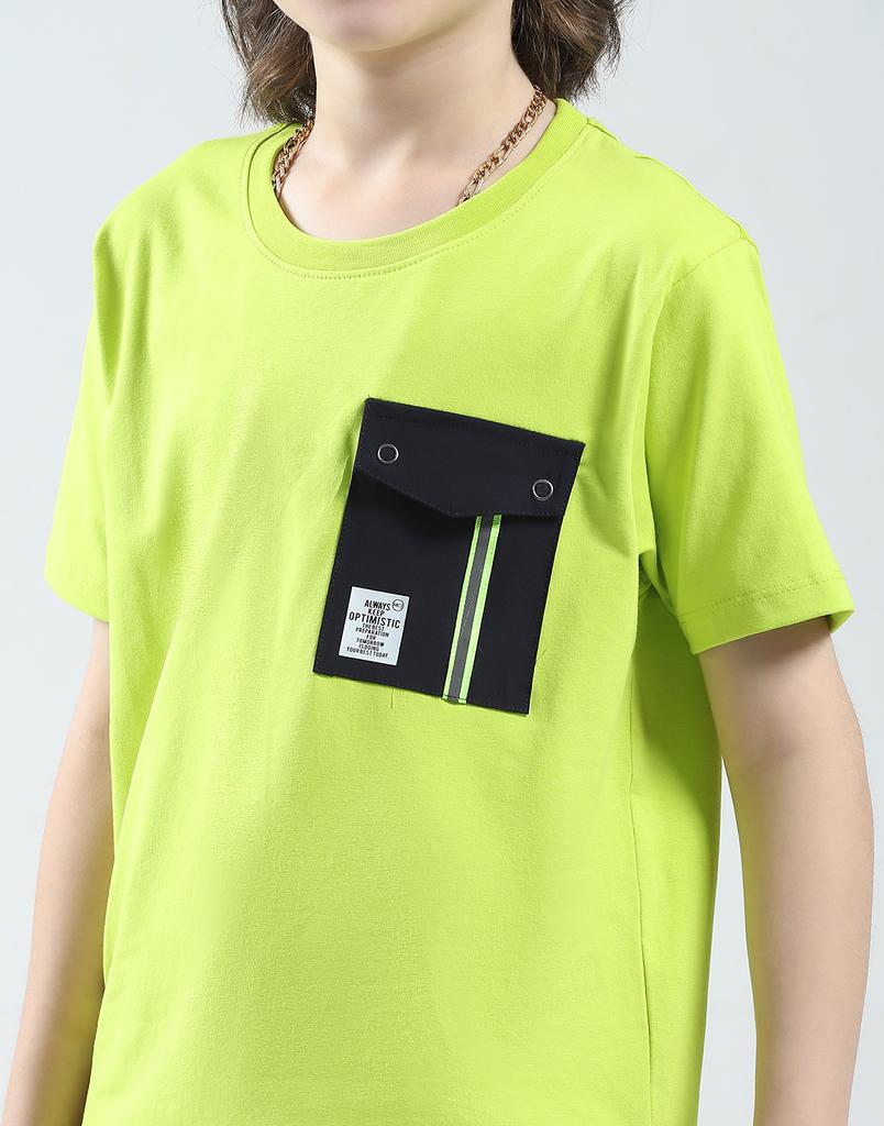 MONTE CARLO Boys Solid Regular Fit Round Neck Half Sleeve T-Shirt