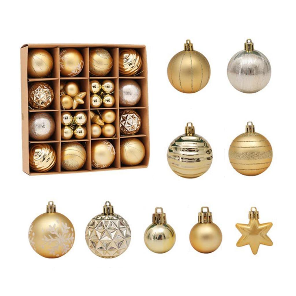 Christmas Tree Hanging Ball Ornaments Set Delicate Design High Quality Perfect for Decorating Indoor and Outdoor Spaces