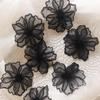5 Stück Schwarz Weiß Fee Blumen Applikationen Spitze Gestickter Aufnäher Reparatur Hochzeitskleid Spitzenapplikation Dekoration