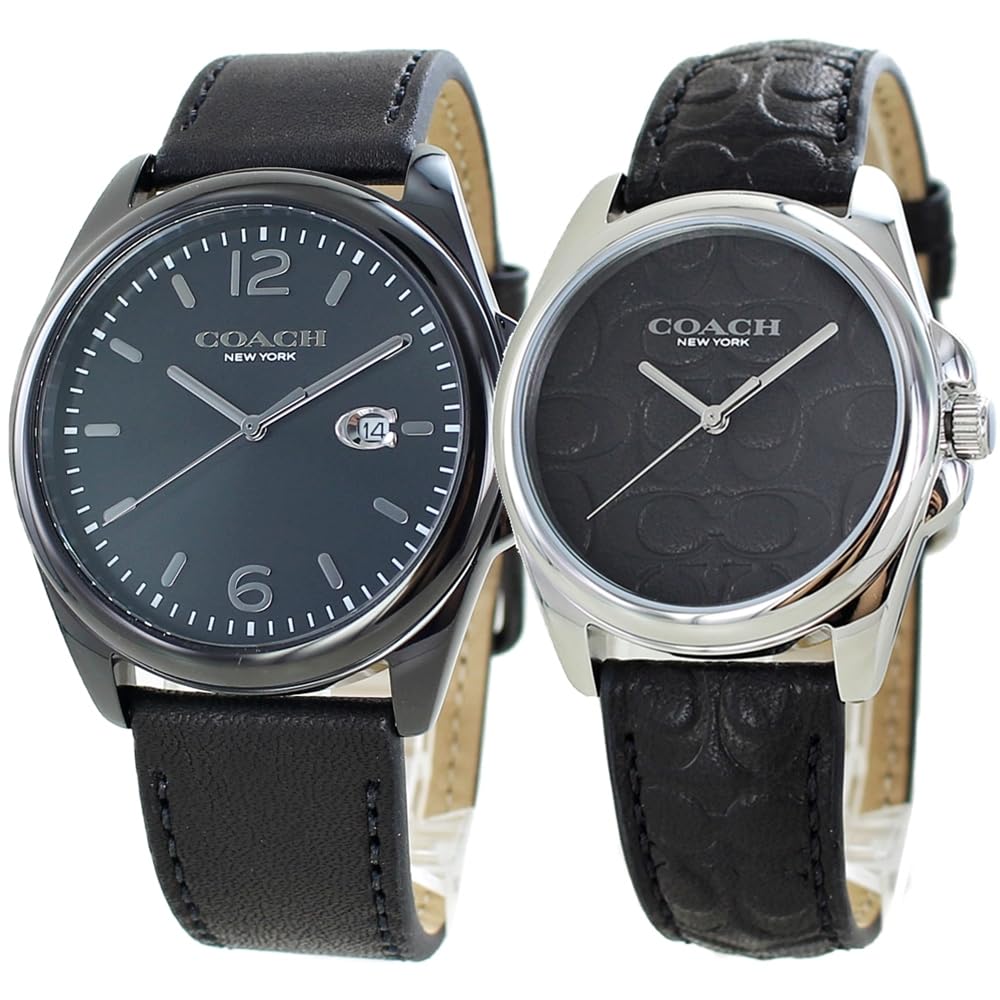 

Watch Pair Watch Storage Box Slim Thin Leather Strap 1460258814504142 [Coach] Men s Women s [Item]