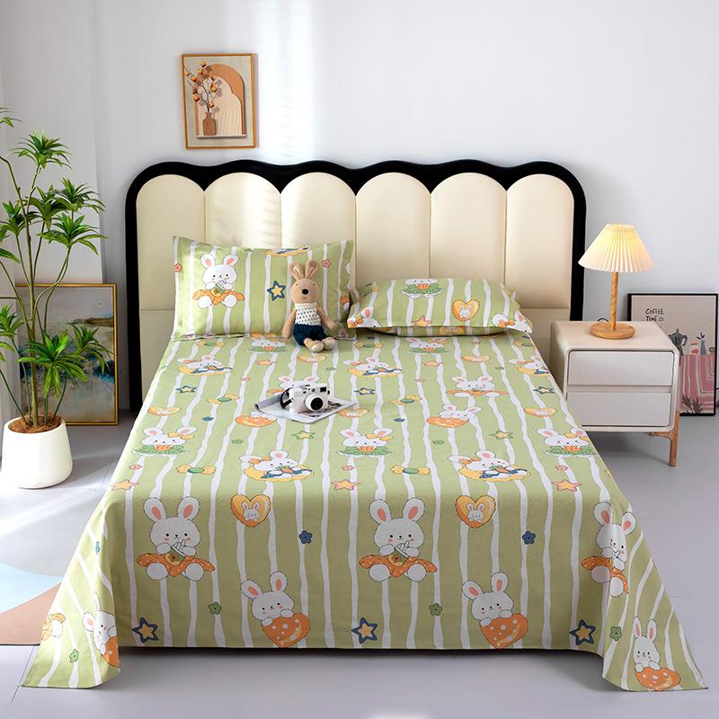 1pc Cotton Thick Bed Sheet Flower Series Double Top King Sheets for Girls Boys Kids Single Queen King Size Bed Linen