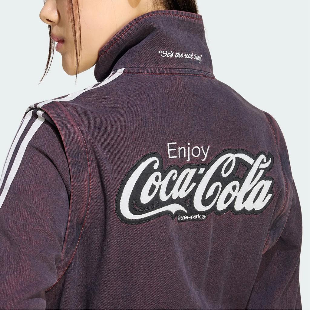 Adidas Originals X Coca-Cola Classic Vintage Funnel Neck Denim Jacket Women jackets KY7693