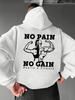 Street Sports Style Fitness Slogan Muscle Men Print Hoodie Oversize Couple Sweater