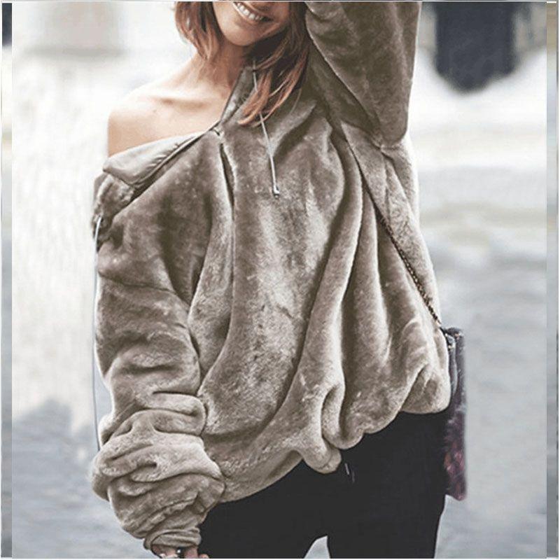 Luxurious Autumn And Winter Fashion Romper Irregular Warm And Comfortable Blouse Sweater