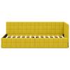 Corner Bed Frame with Headboard Yellow 80 Cm X 200 Cm Velvet
