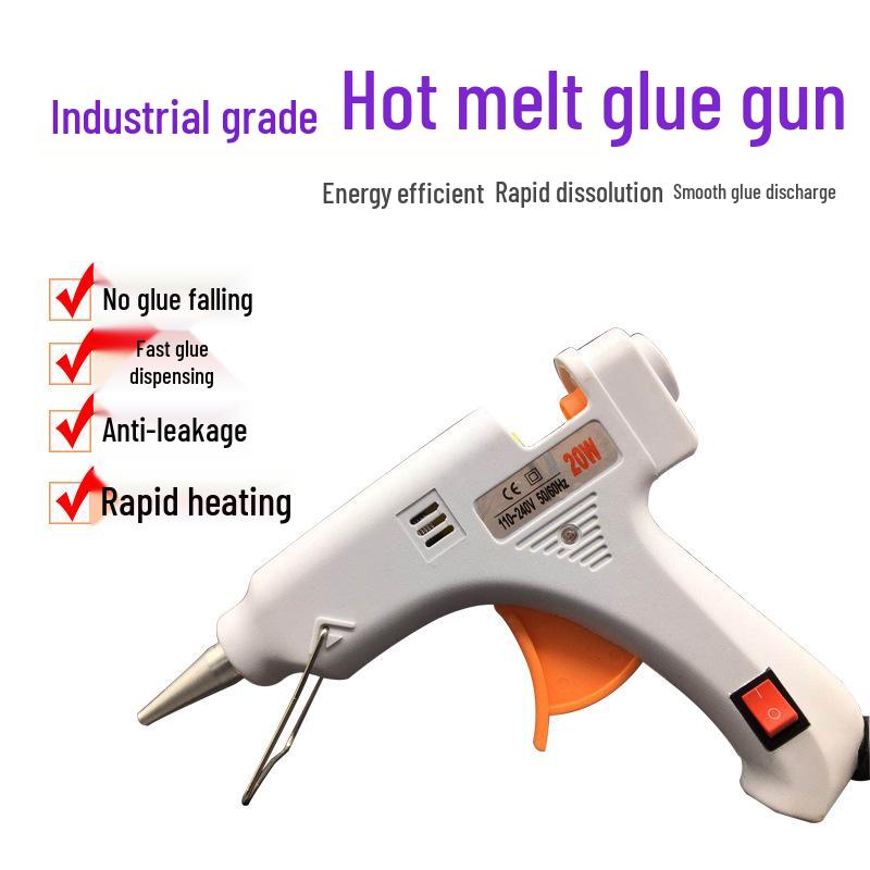 20W Portable Hot Melt Glue Gun for DIY Jewelry with 7mm Adhesive Sticks