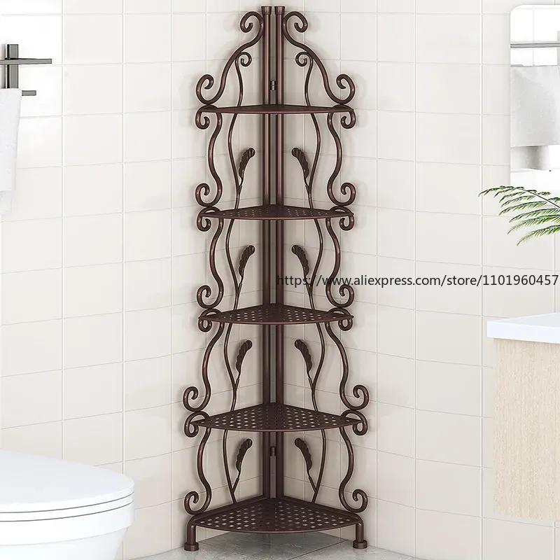 Bathroom Storage Rack Bathroom Three-corner Floor-to-ceiling Toilet Toilet Storage Rack Toilet Corner Storage