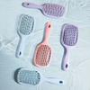 Square Hollow Wide Tooth Comb Fluff Scalp Massage Ventilated Detangling Wet Hair Brush Elastic Comb Suitable for Wet Dry Hair
