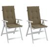Hochlehner Cushions 2 Pcs Melange Taupe 120 X 50 X 4 Cm Fabric
