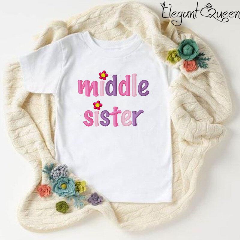 T-shirt Summer Fashion T-shirt Children's Short Sleeve White T-shirt Children's Top Girls' Clothing