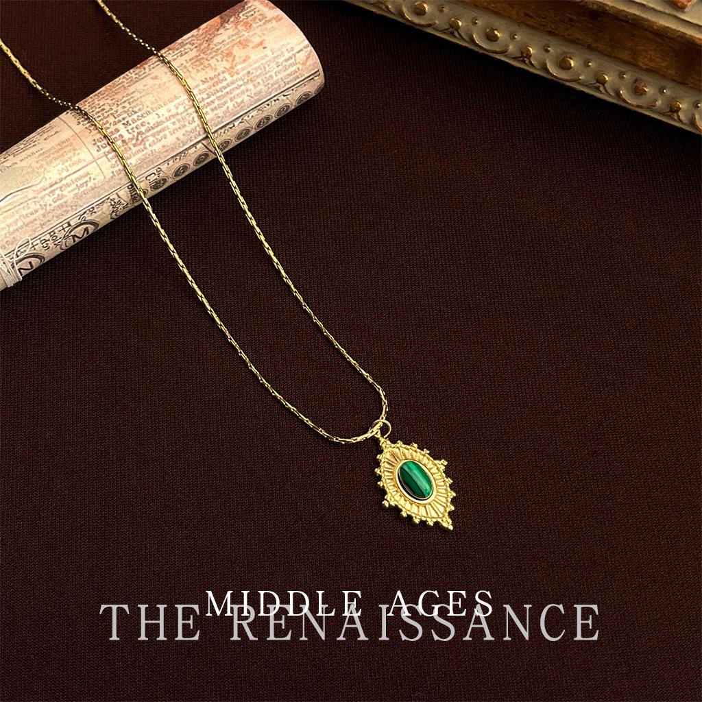 

Вітер тривимірний малахітовий рельєф цирконієвий дизайн намиста ланцюжок на шию літературні прикраси