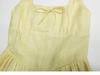 In Stock: 2025 Summer Yellow Linen Square Neck Mid-Length French Vacation Dress
