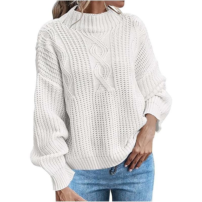 Women's Pullover Long Sleeve Fried Dough Twists Sweater