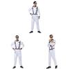 Astronaut Costume For Adults With Zipper Halloween Role Play Dressup