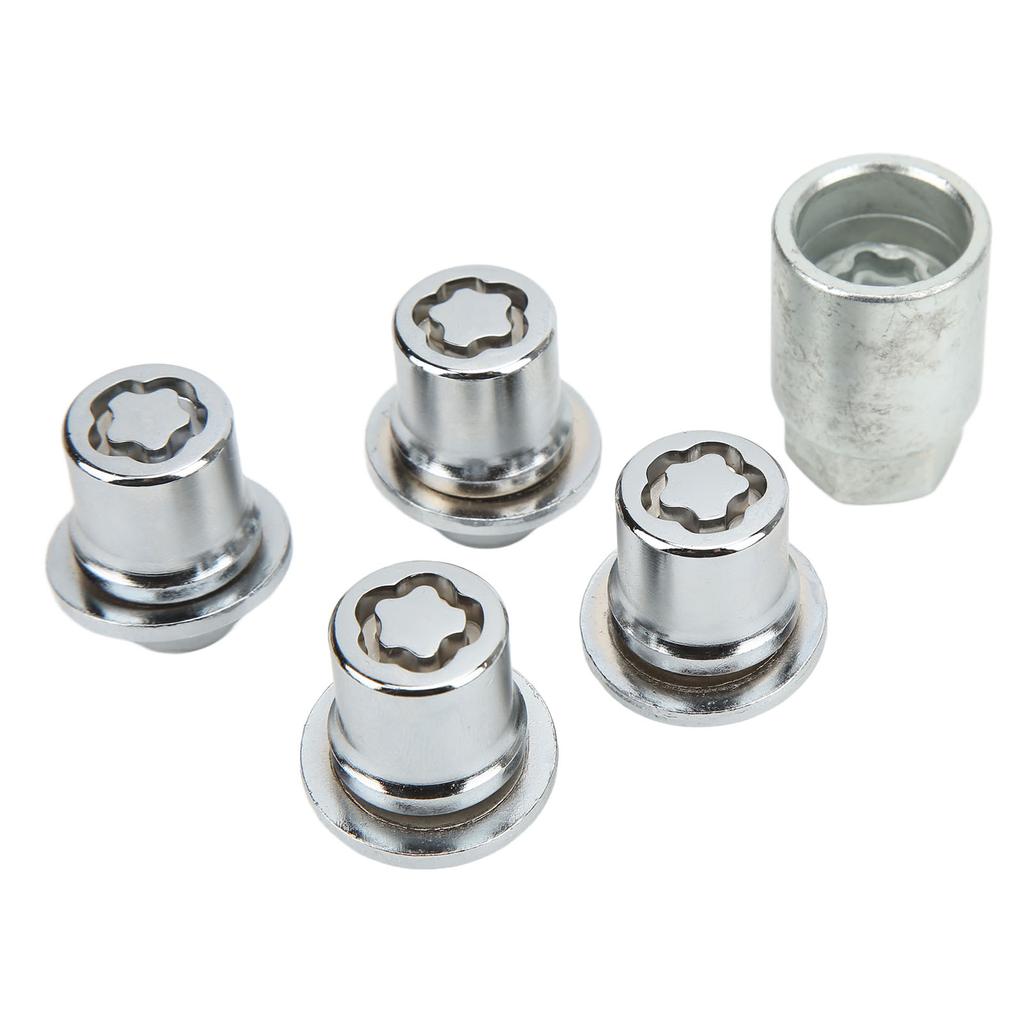 5pcs Metal Wheel Lock Set 00276‑00900 High Accuracy Short Anti Theft Wheel Lock Car Accessories