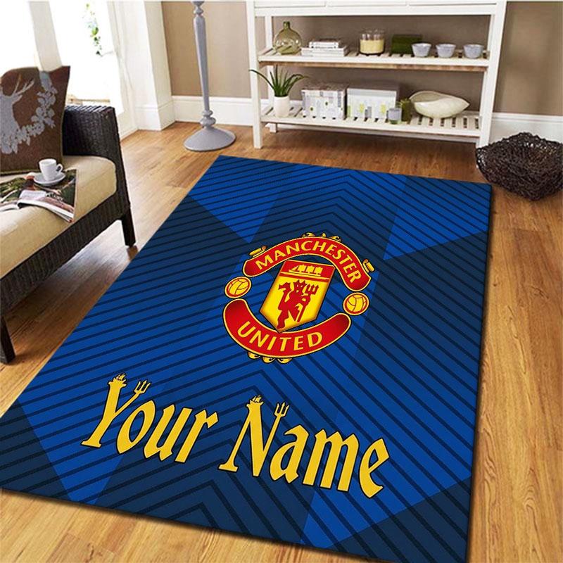 Manchester United F Custom Name Carpet Rug for Living Room Bedroom Home Sofa Decoration,Kids play Non-slip Floor Mat