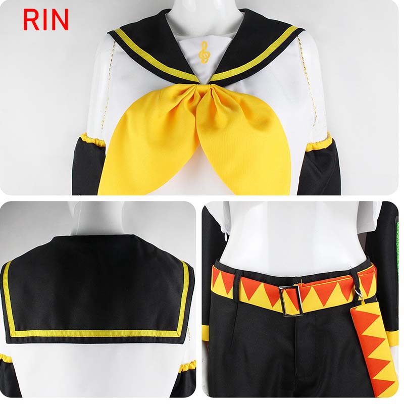 Anime Rin Len Cosplay Costume Len Rin Cosplay Len Costume Kagamine JK Uniform for Halloween Comic Con Outfits