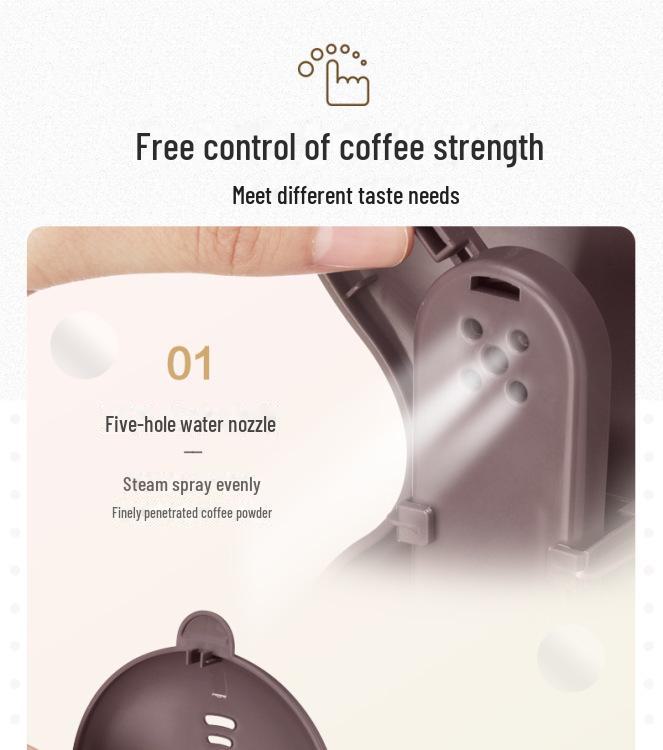 Bear American Vollautomatische Kaffee- und Teemaschine für Zuhause oder das Büro