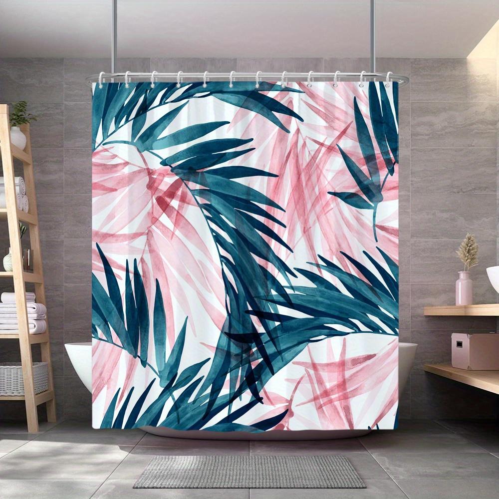Tropischer Palmen Duschvorhang: Umarme das kräftige Blattdesign, den weichen Stoff und die exotische Atmosphäre für dein stilvolles Badezimmer