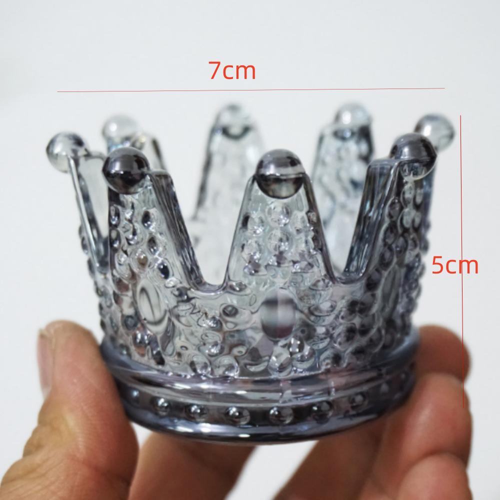 Glas Freizeit Kronenkerze Glas Kronenförmige Glas-Kerzenhalter für Heimdekoration