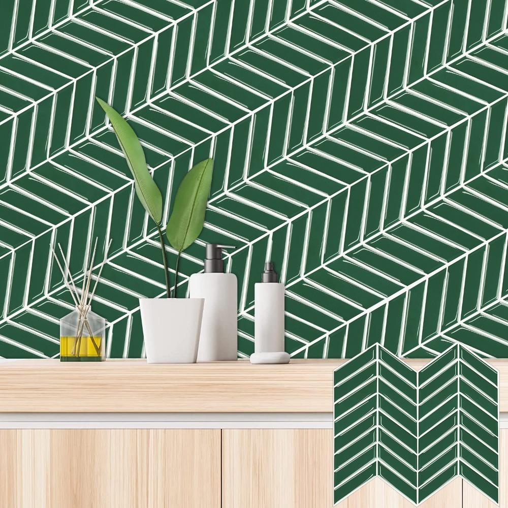 Self-adhesive Peel and Stick Backsplash 10" x 10" Stick Tile Wallpaper  for Kitchen Bathroom