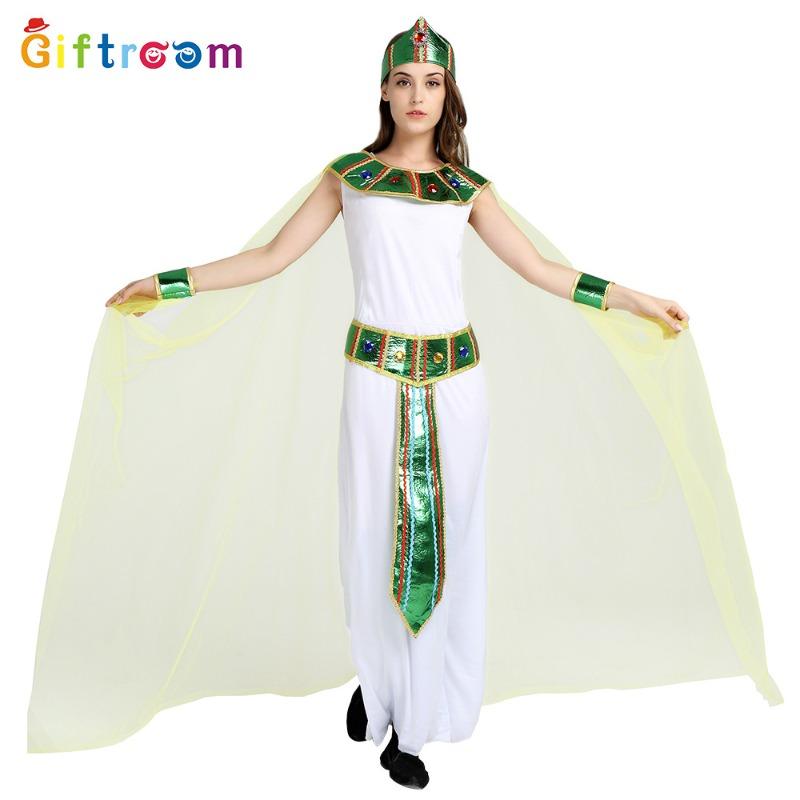 Halloweenská maškaráda Jezerně modré a bílé Faraon Kleopatra Divadelní hra Cosplay kostýmy Show kostýmy