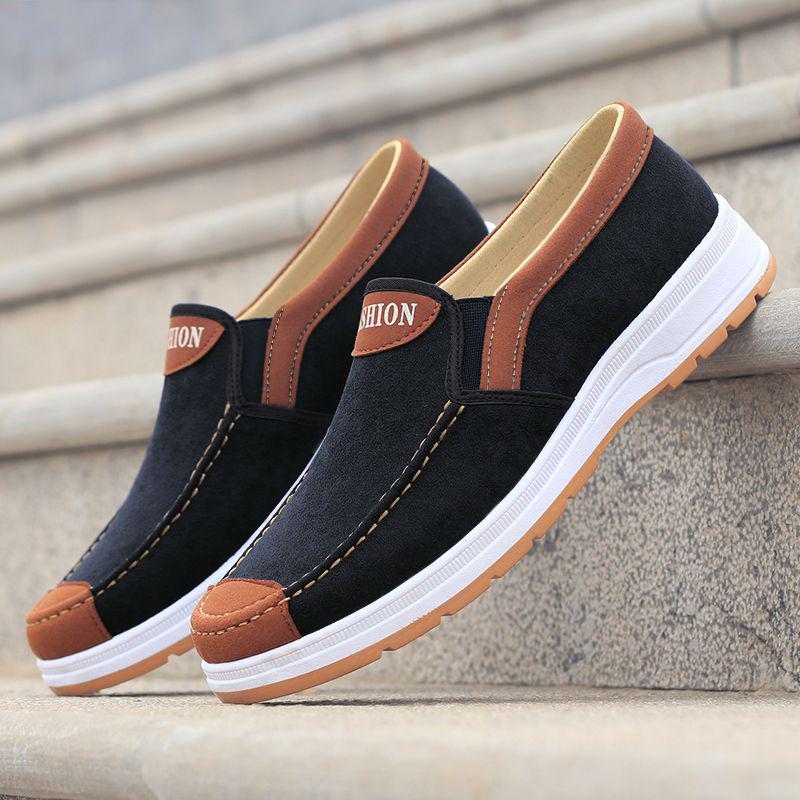 Men's Summer Breathable Non-Slip Canvas Shoes - Comfortable Casual Work Footwear