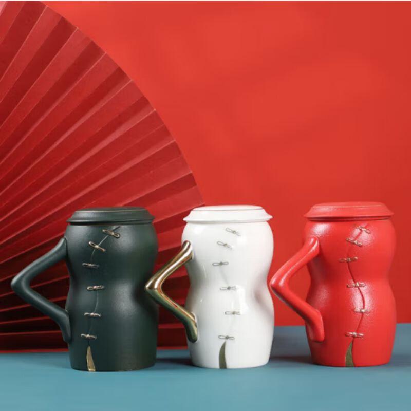Zhizhejueqi Fanghua Ceramic Qipao Portable Cup