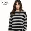 MO&Co. NOIR Series Mohair Wool Blend Striped Knit Sweater