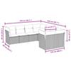 8-teiliges Gartensofa-Set mit Kissen braunes Polyrattan