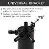 Universal Car 3-Port Oil Catch Can Tank Separator 1 Outlet 2 Inlet With Breathing Filter And Oil Drain Valve Filter Kit Black
