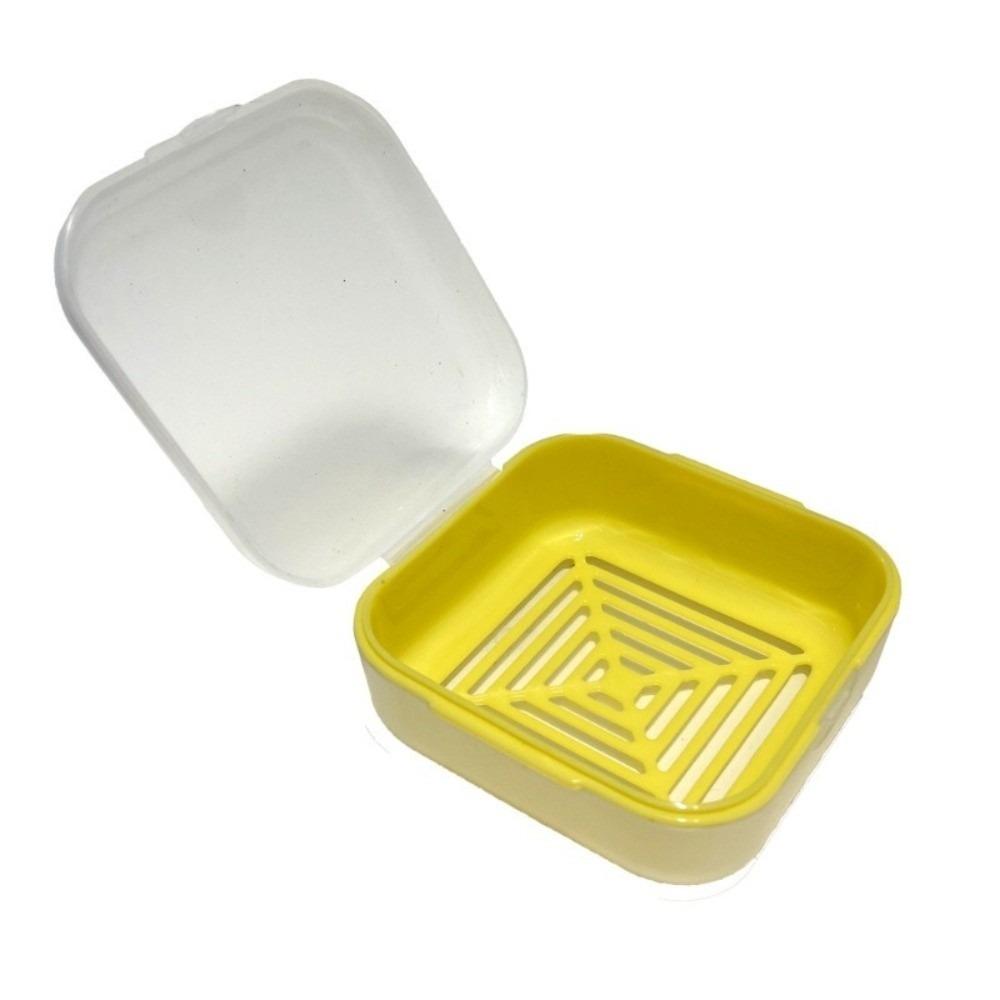 Leak-proof Travel Soap Box Double-layer Soap Holder Portable Soap Container жёлтый