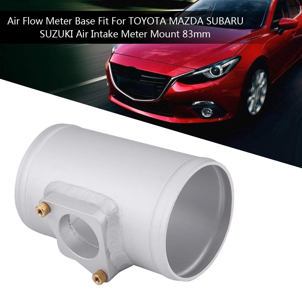 Qiilu Air Flow Meter Sensor MAF Sensor Mount 63 70 76 83mm for Toyota, Mazda, Subaru, Suzuki (Outer Diameter 83MM)