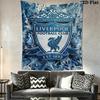 Frosty Liverpool Football Club Crest Tapestry Background Cloth Wallmounted Work Of Art Gift Background Wall Hanging Cloth
