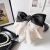1 Piece Elegant Lace Bow Hair Claw Clip for Women Large Butterfly Hair Clip Ponytail Holder Sophisticated Updo Hair Accessories