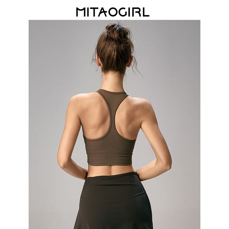 Mitaogirl Kendall Sports Intimates Women's Bubble Wrap Tops Workout Bra Running I-Shaped Yoga Clothes Vest
