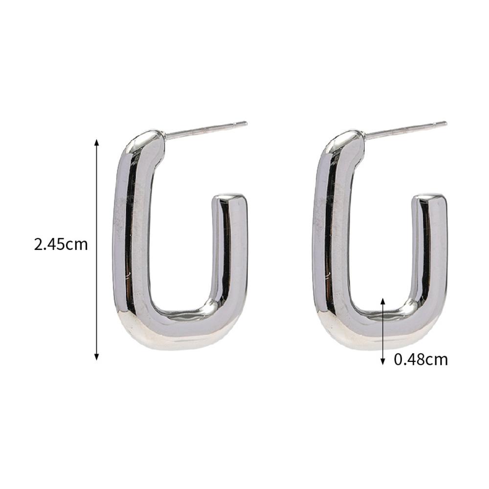 Yori Metal Hoops Chunky Geometric Earrings Waterproof Charm Vintage Trendy Jewelry Women 2025 NEW
