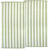 Bath Set of 60 X 120 Aegean Bay Towels, 2, Approx. Cm, Cotton, Stripe, Green, BI7005-2P04