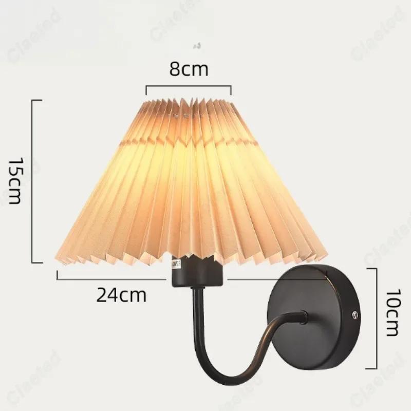 

Креативный ретро светодиодный тканевый абажур E27 изогнутый крючок настенный светильник спальня ночник мебель гостиная украшение освещение Warm light