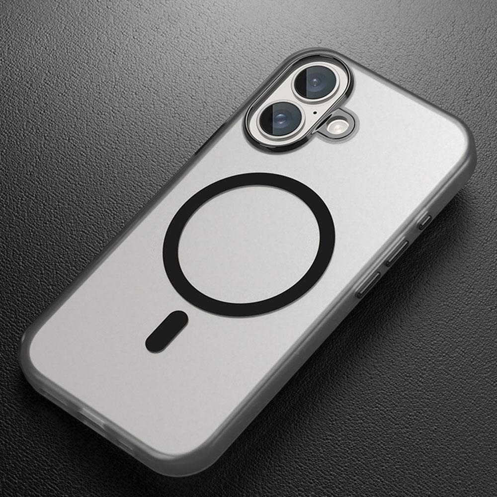 For iPhone 16 Case Compatible with MagSafe Skin-Touch PC+TPU Matte Phone Cover