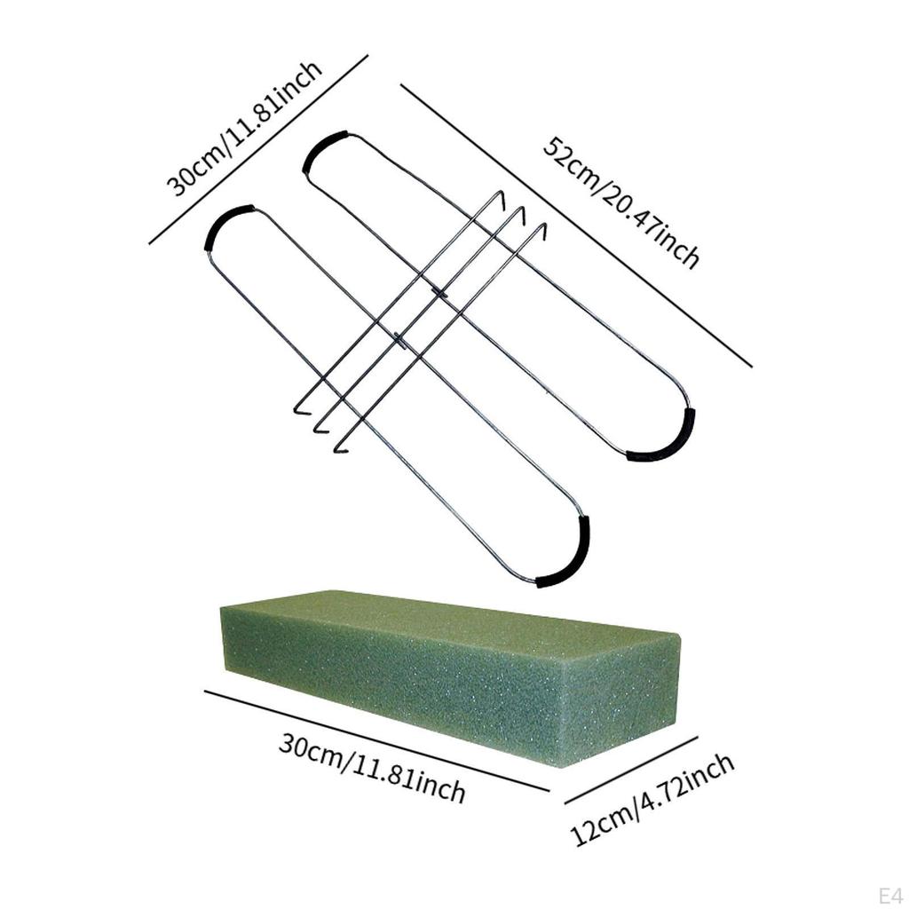 Floral Headstone Holder, Cemetery Saddle with Foam, Lawn Decoration