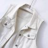 Vest Denim Women Summer Solid Color Casual Undershirt Sleeveless Jacket Tops