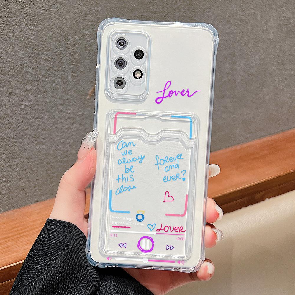 Card Holder Case For Samsung A15 A16 A55 5G A54 A35 A52 A53 A73 A34 A33 A14 A13 A12 A32 A72 A25 A24 A22 A51 A50 A71 Soft Covers
