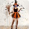 Party-Hexe Tutu-Rock-Set Gestreifte Socken Zauberer Cosplay-Set Halloween-Hexenkostüm Cosplay