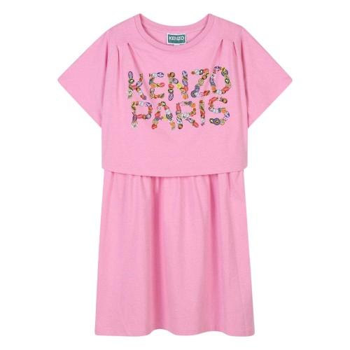 Vestido T-shirt com Logo Kenzo para Meninas